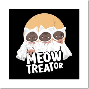 Meow or treat Posters and Art